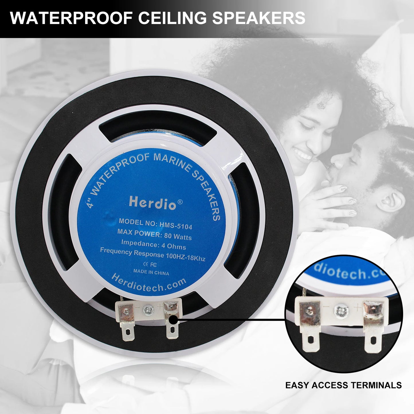 Marine Waterproof Bluetooth Speaker 160W ATV UTV Boat Outdoor