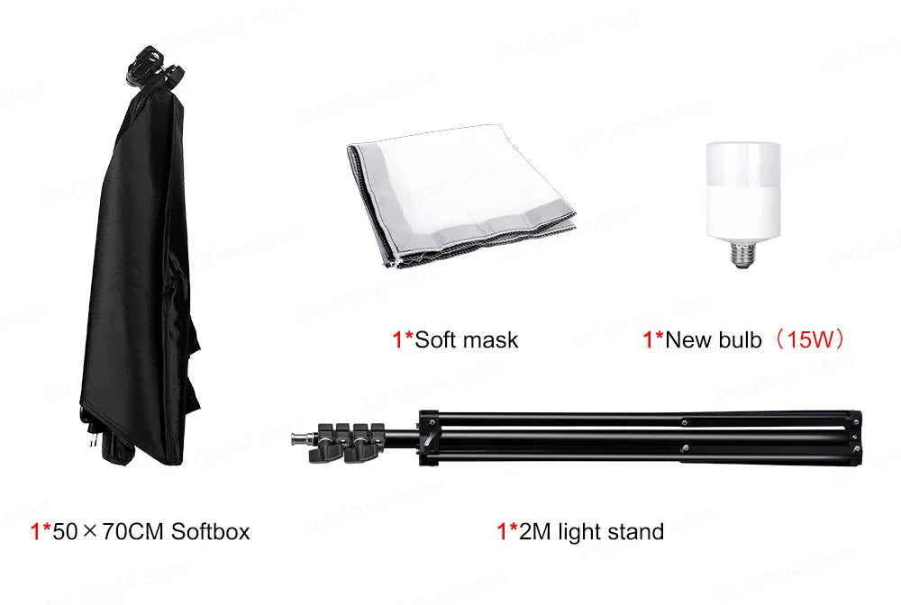 SH Continuous Softbox Lighting Kit For Photography Studio