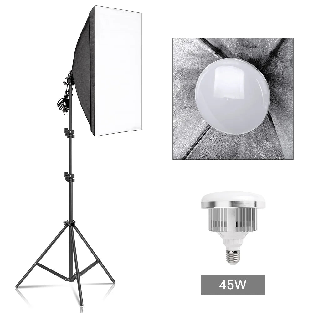 SH Continuous Softbox Lighting Kit For Photography Studio