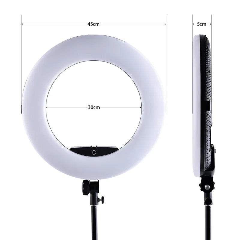 18inch Ring Lights Lamp with Tripod 96W Selfie Light for Beauty Salon Tattoo Yidoblo FD480 Photo Studio Video Light CRI95+