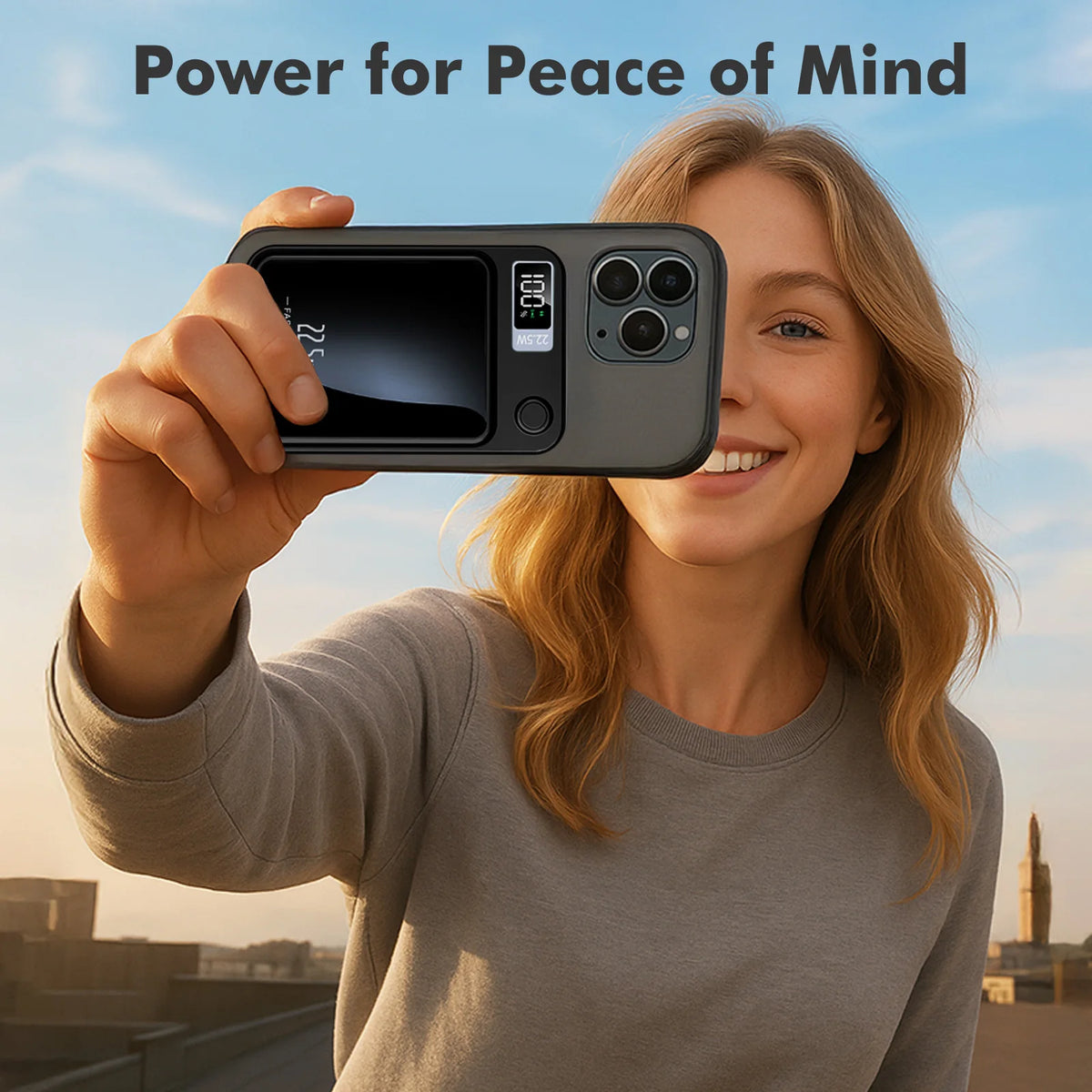 Magnetic Wireless Power Bank With Fast Charging And LED Display