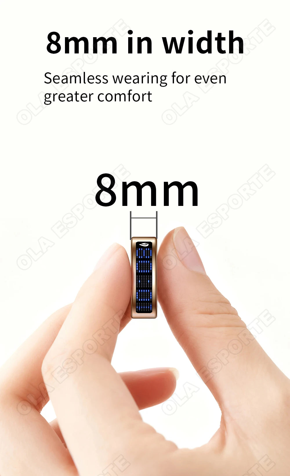 Ola Esporte Smart Ring With LED Display And Health Monitoring