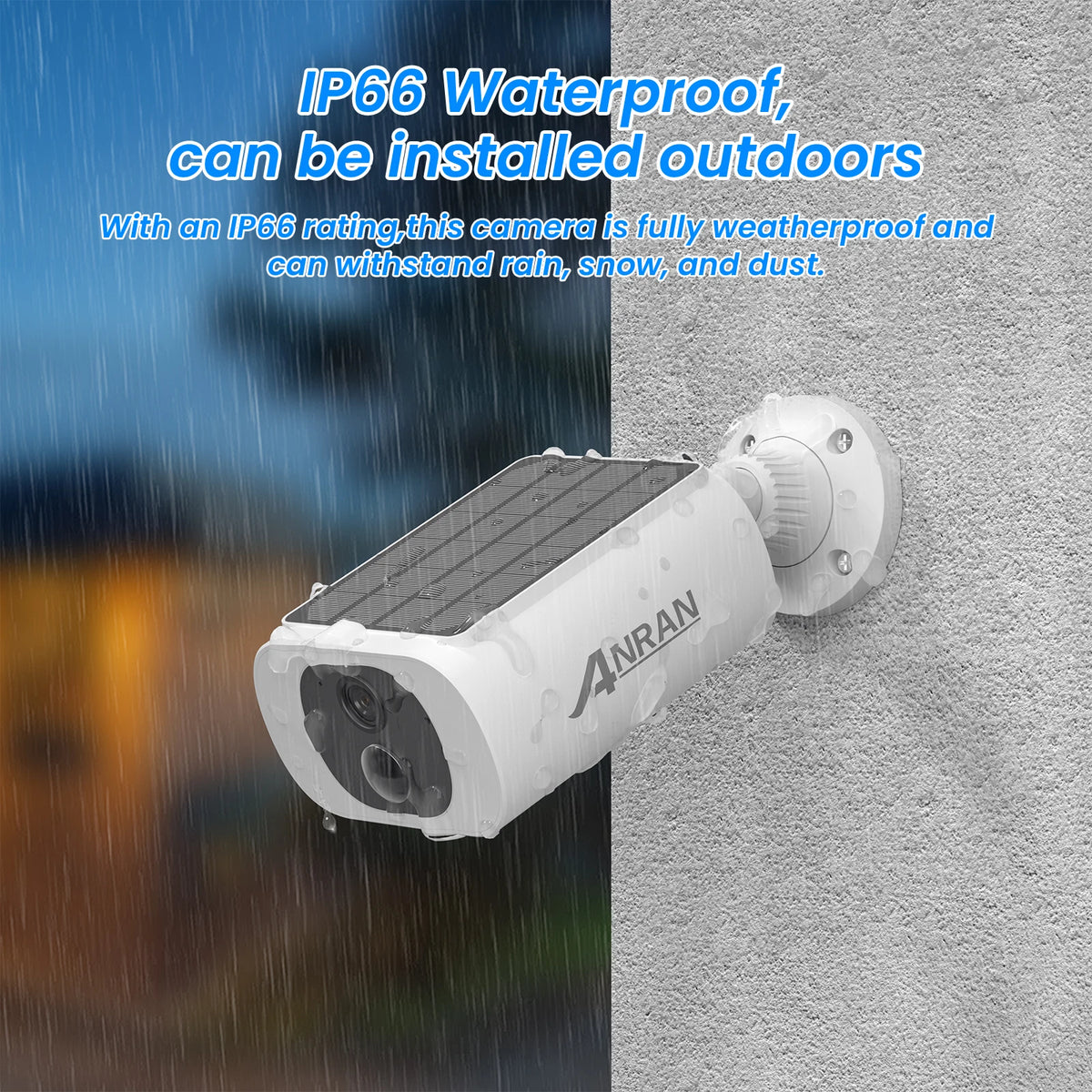 Anran Outdoor Wireless WiFi Security Camera With Solar Power