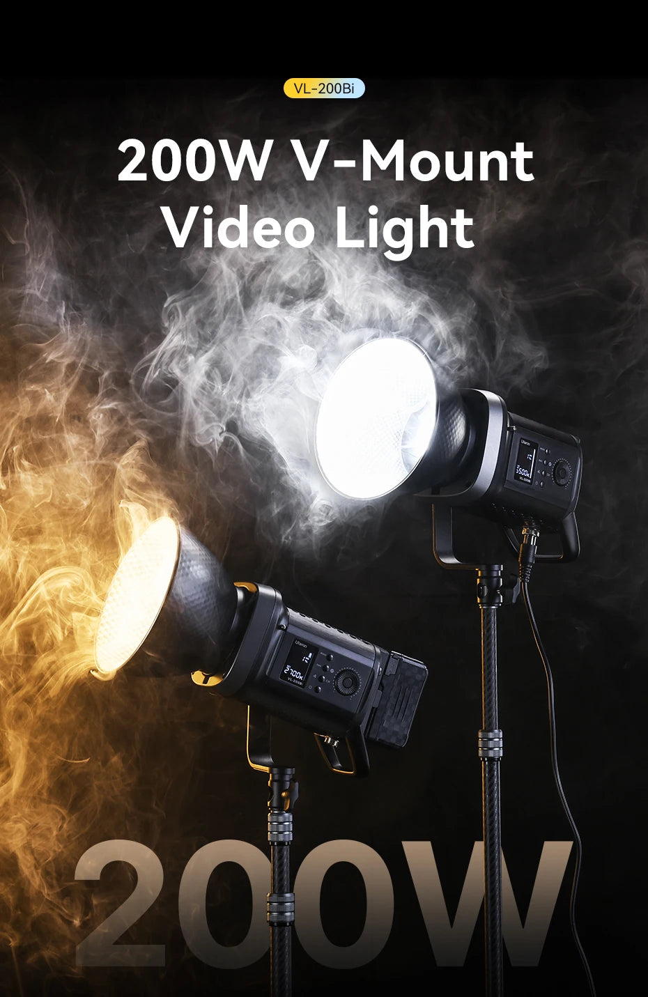 Ulanzi VL120BI Wireless Pro COB Video Light For Studios