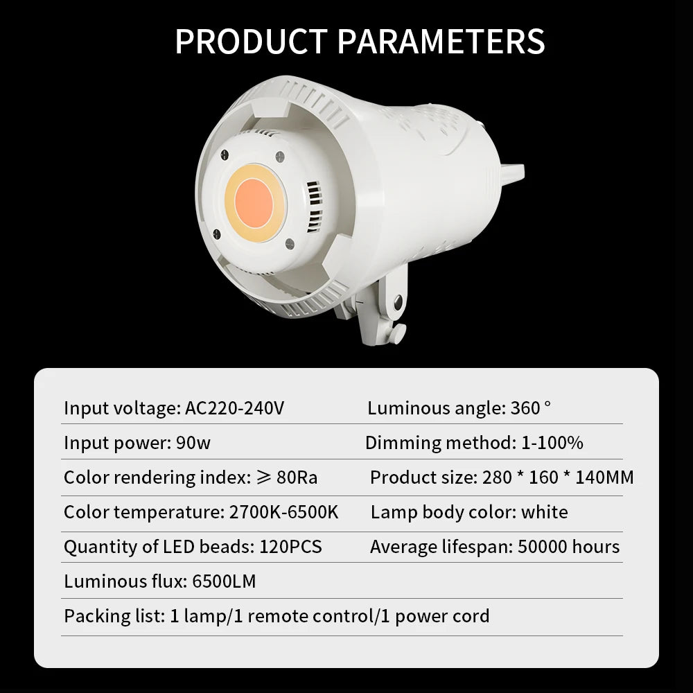 SH 115W LED Video Light With Bowens Mount Studio Lamp