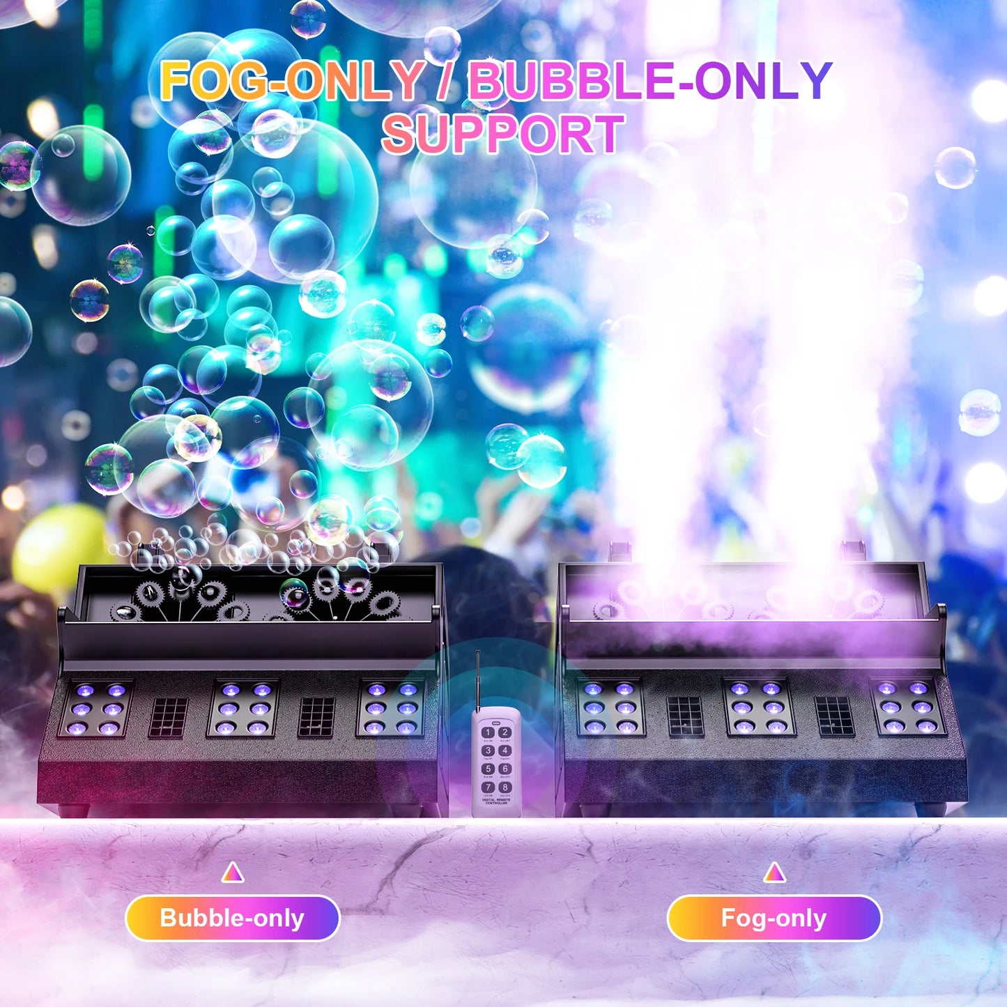U'King 1500W LED Smoke Bubble Fog Machine For Stage Events
