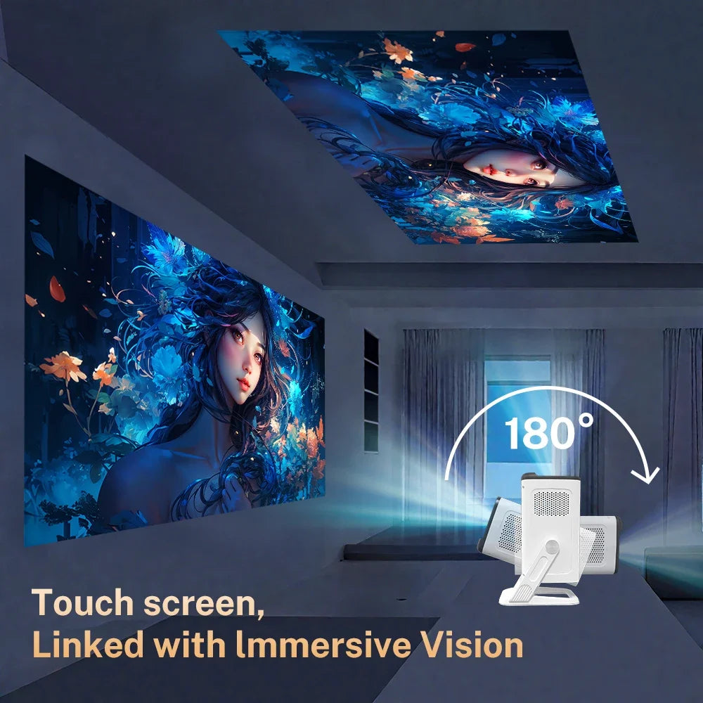 LynCast Mini Projector Android TV 1080P 4K WiFi 6 Bluetooth