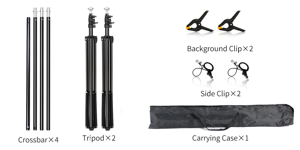2X2M 2X3M 2.6X3M Background Support System Photography Backdrops Stand  Photo Studio Kit Chromakey Green Screen Frame