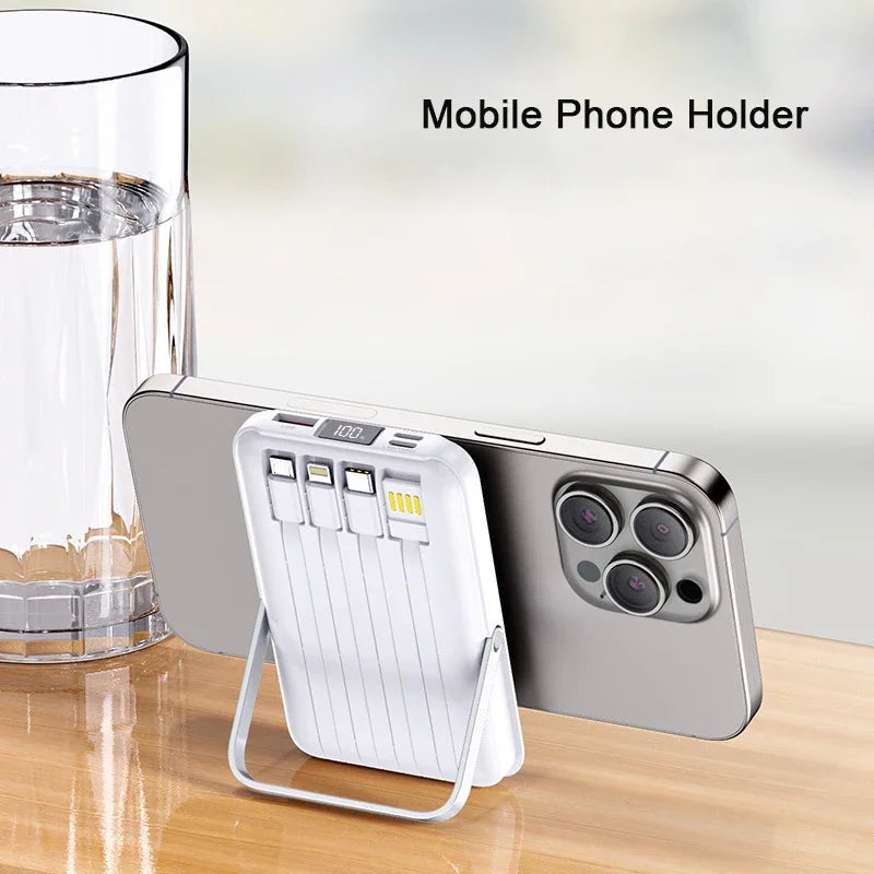Magnetic Wireless Power Bank With Fast Charging And Stand
