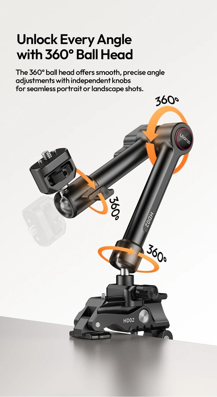 Ulanzi HD02 Magic Arm Super Clamp With Ball Head Mount
