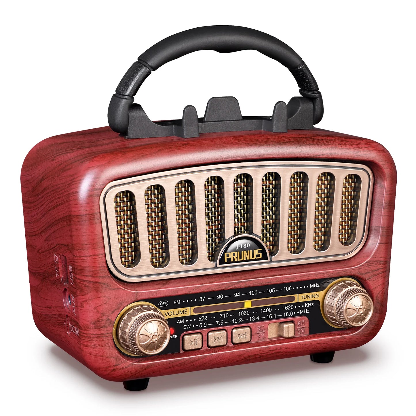 Prun J180 Retro Bluetooth Radio AM FM SW Speaker Rechargeable