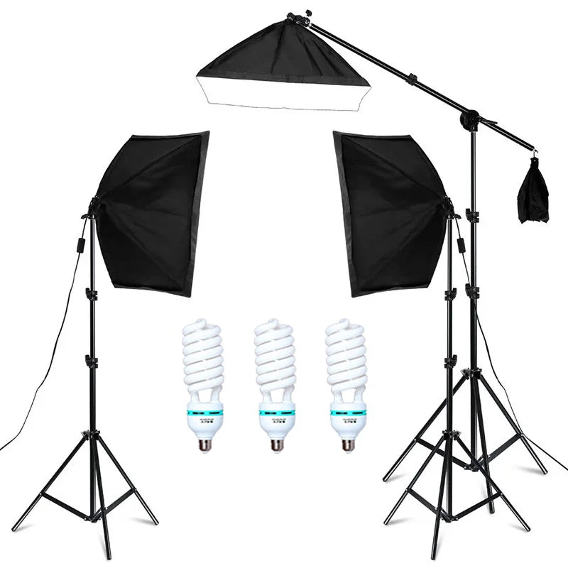 SH Professional Continuous LED Lighting Softbox Kit For Photo Studio
