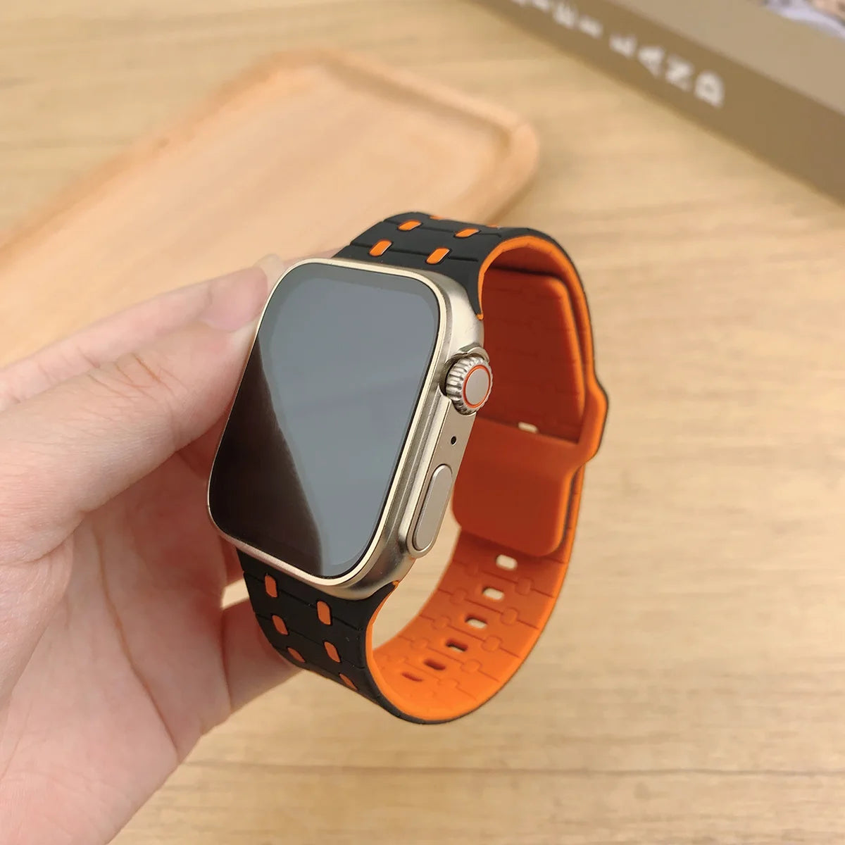 Silicone band For Apple watch Strap 46mm 45mm 41mm 44mm 49mm 40mm 38 42mm bracelet correa iwatch Series 10 9 8 7 6 5 3 SE Ultra