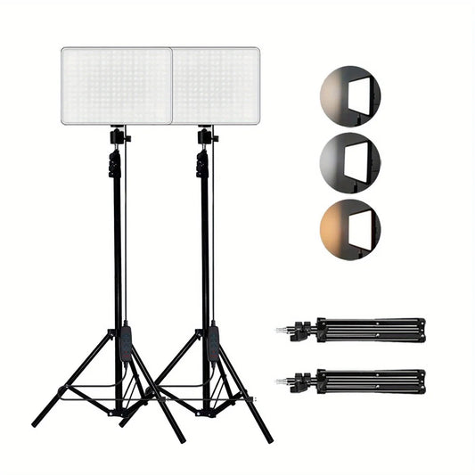 11in LED Video Fill Lamp Light Vloging Photo Studio LED Panel  With  Triopd Stand For Live Stream Makeup Meeting Group