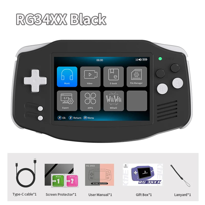 Anbernic RG34XX Retro Handheld Game Console WiFi Bluetooth