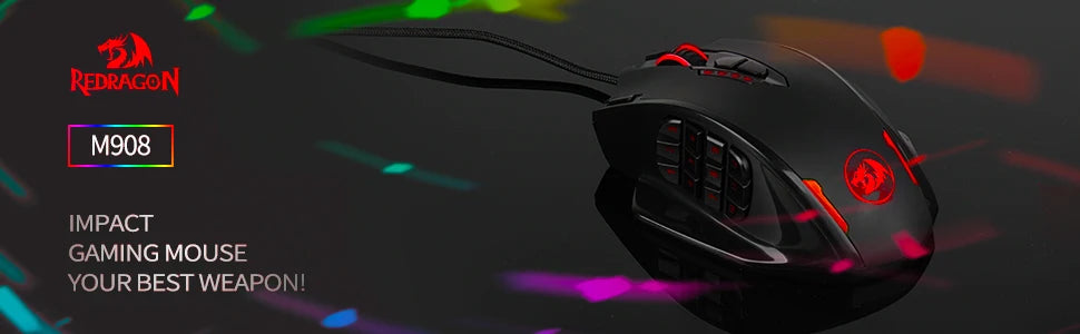 Redragon RGB Wired Gaming Mouse With 17 Programmable Buttons