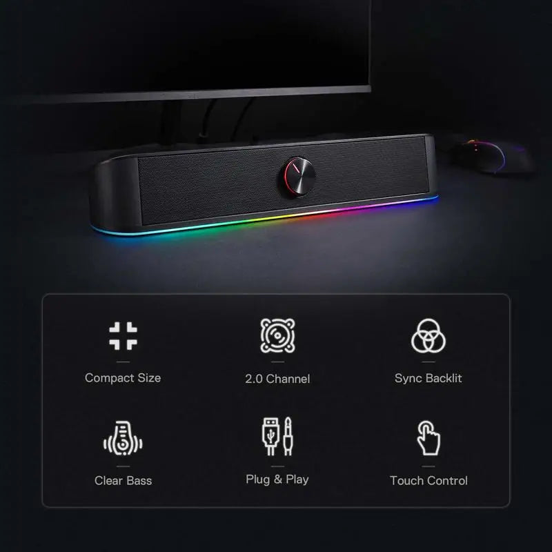 Redragon GS560 Adiemus USB Desktop Soundbar 2.0 Speaker