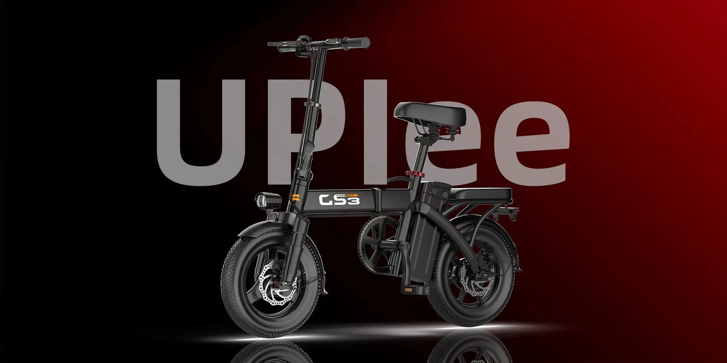 UPlee 14 Inch Electric Bike for Adults 500W Brushless Motor 48V 15AH Portable Battery 20MPH 30 Miles Long Range Lightweight