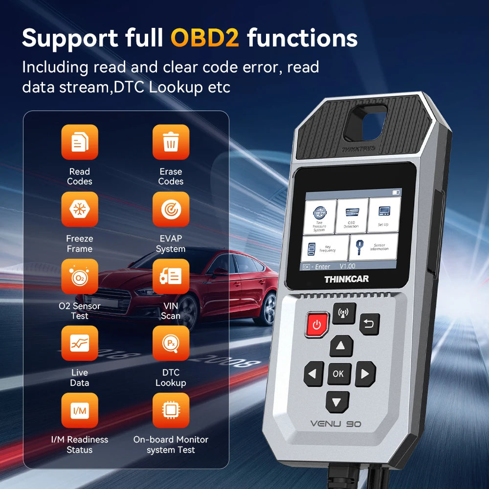 THINKCAR VENU 90 Car Tire Pressure Diagnose Tool Automotive TPMS Sensor Programming Learning Activator For ThinkTool Pro 689BT