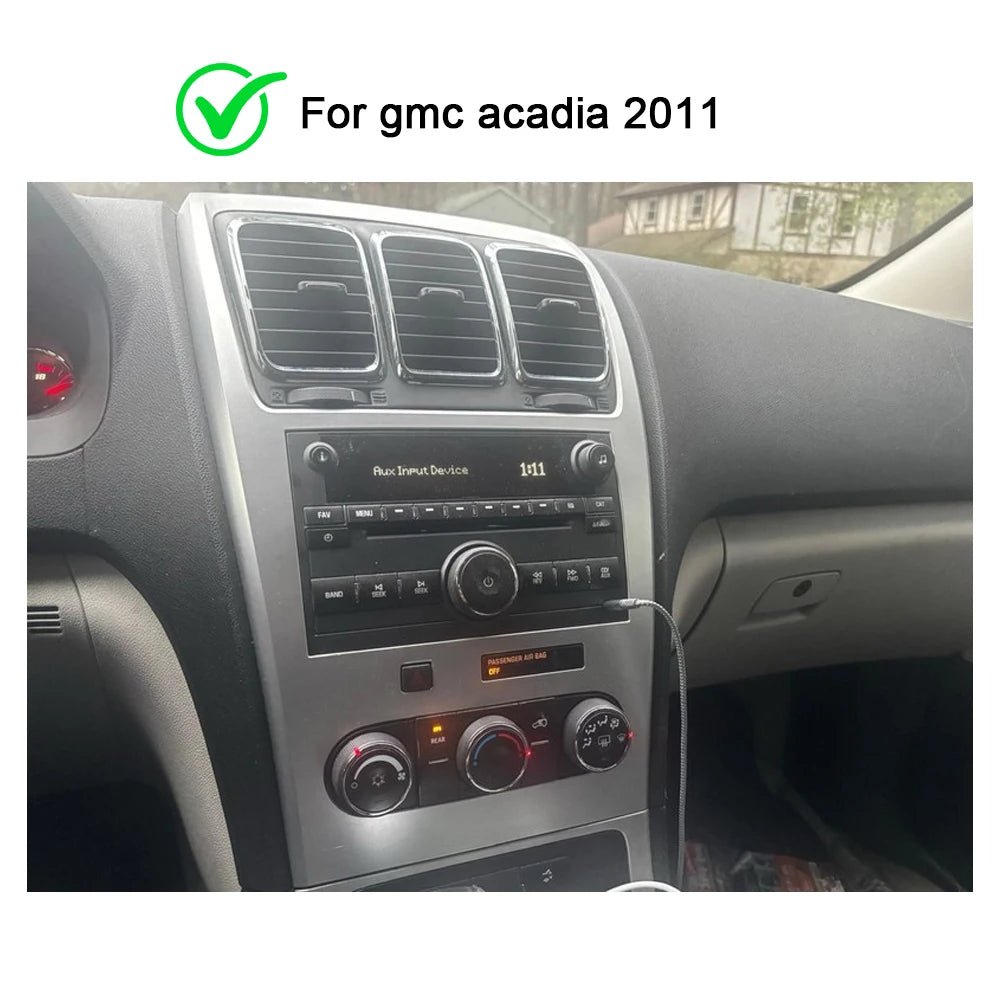 7inch Android 13 Car Touch Stereo Radio 2+32G GPS Navigation Head For Chevy Silverado Suburban Equinox Traverse Colorado GMC Sierra Terrain 2007-2018 Support Wireless Carplay Bluetooth FM WiFi Mirror Link Split Steering Wheel