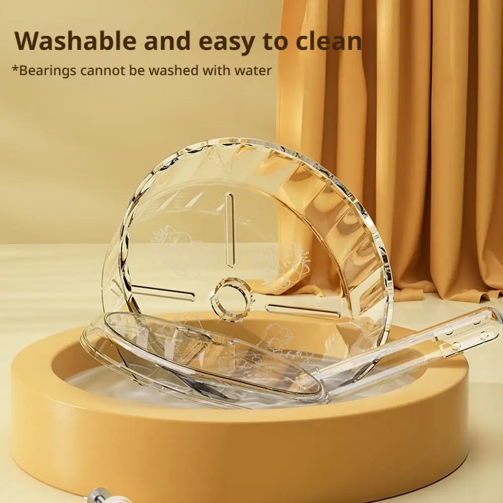 Hamster Running Sport Transparent Widened Running Wheel Support Toy Small Pet Roller Bearing  Silent Running Wheel