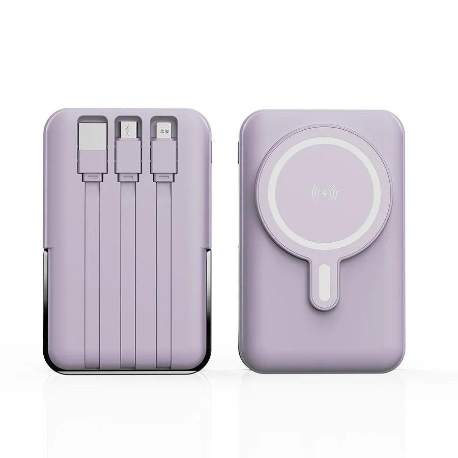 Magnetic Wireless Power Bank With Fast Charging And Stand