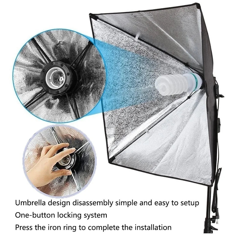 Baodeli Photography Softbox Kit With Tripod For Studio Video Lighting