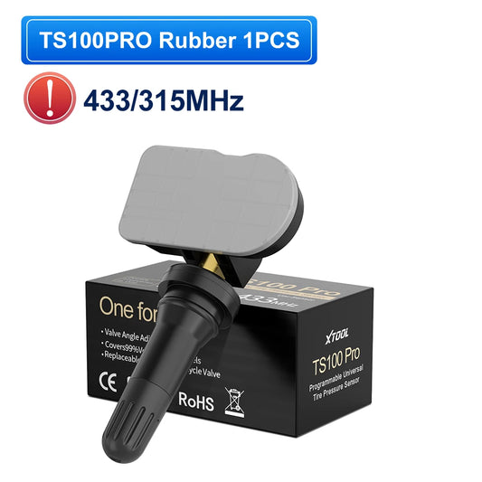 XTOOL TS100PRO Sensor Rubber Version 433MHz 315MHz Tire Repair Tool TPMS Scanner Pressure Monitor Tester Work on TP150 IP819TP