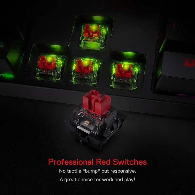 Redragon Surara RGB Mechanical Gaming Keyboard With Quiet Linear Switches