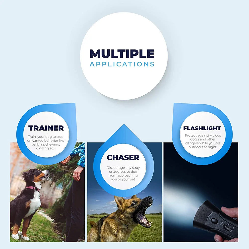 Pet Dog Repeller Anti Barking Stop Bark Training Device Trainer Anti Barking Ultrasonic Without Battery dog