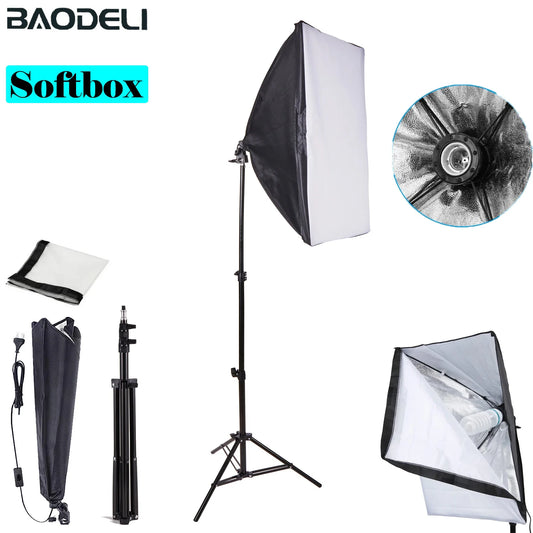 Baodeli Photography Softbox Kit With Tripod For Studio Video Lighting