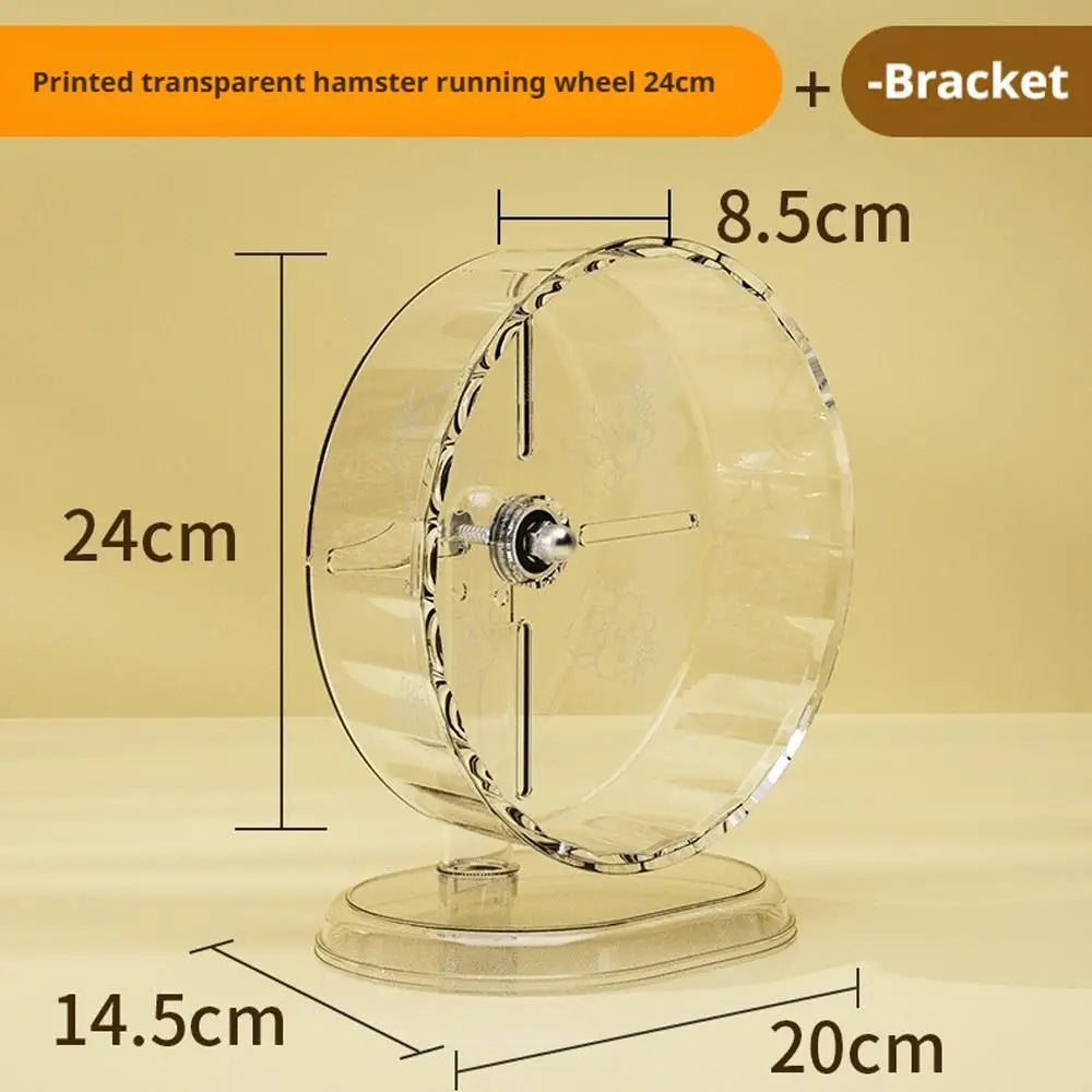 Hamster Running Sport Transparent Widened Running Wheel Support Toy Small Pet Roller Bearing  Silent Running Wheel