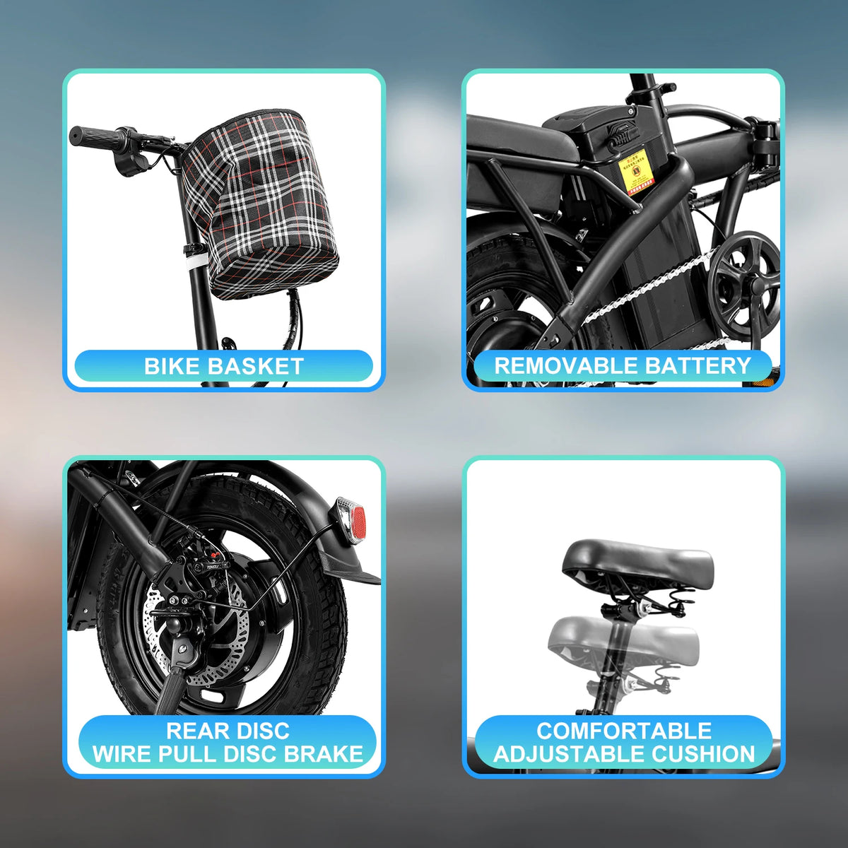 HEZZO T5 Folding Electric Bike With 750W Peak Motor