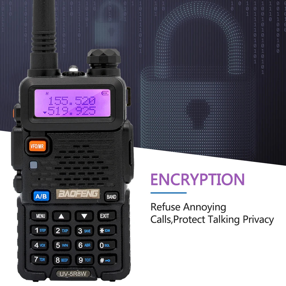 Baofeng UV-5R Dual Band VHF UHF Portable Two-Way Radio Transceiver