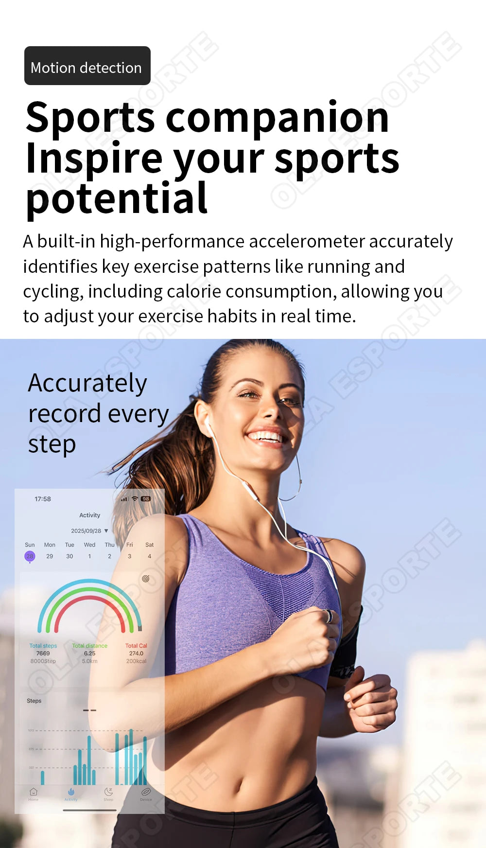 Ola Esporte Smart Ring With LED Display And Health Monitoring