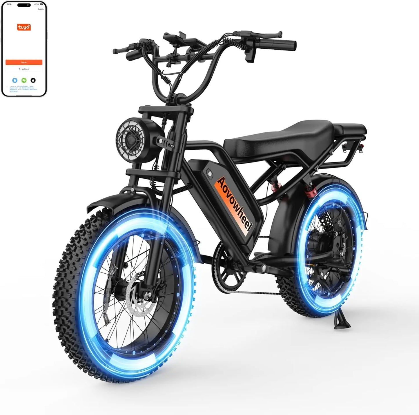2026 New 1500W Electric Bike 20" Fat Tire 31mph Top Speed 70 Miles Range for Road Sand Mountain Snow Electric Motorcycle