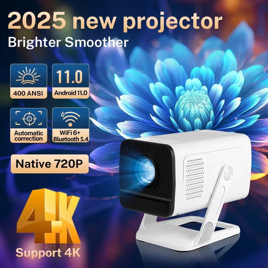 LynCast Mini Projector 1080P 4K WiFi 6 Bluetooth Android TV