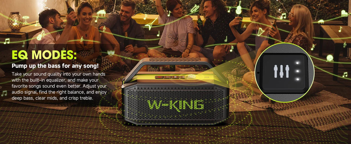 W-King D9-1 Portable Bluetooth Speaker With Waterproof Design And Bass