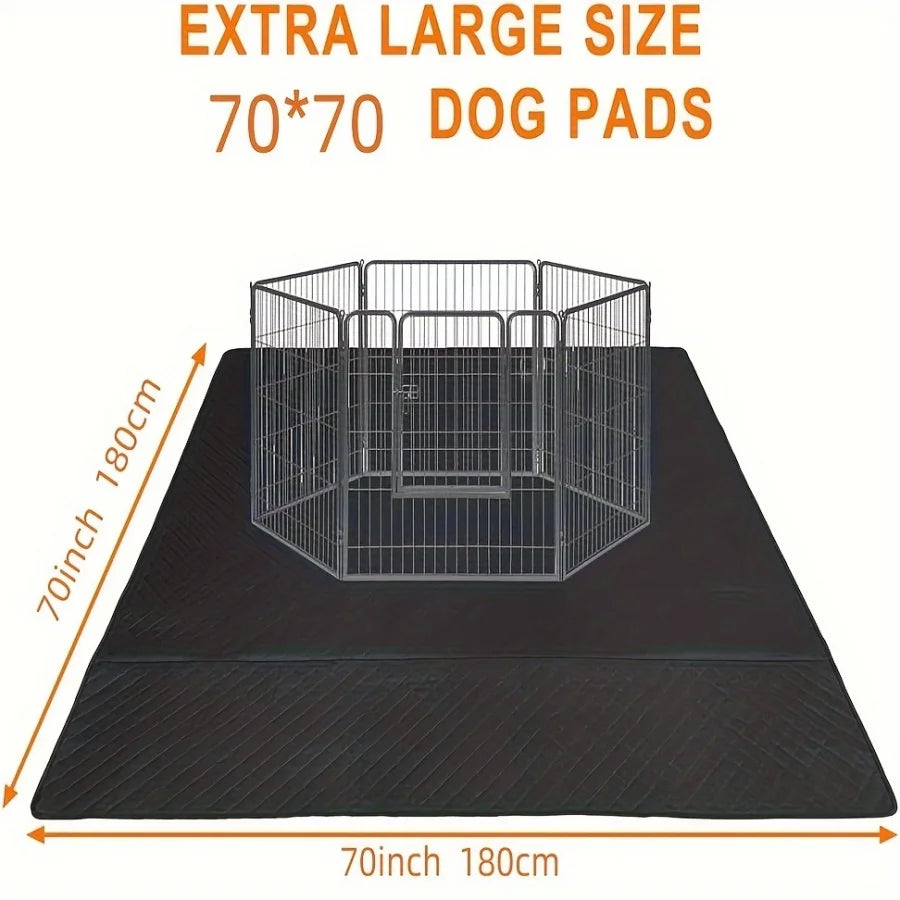 Washable Pee Pads for Dogs 72"×72" Reusable Puppy Pads Extra Large, Waterproof Pet Training Pads Leakage Non-Slip, Dog Pee Pads Whelping Pads for Playpen, Crate, Sofo, Car, Bed