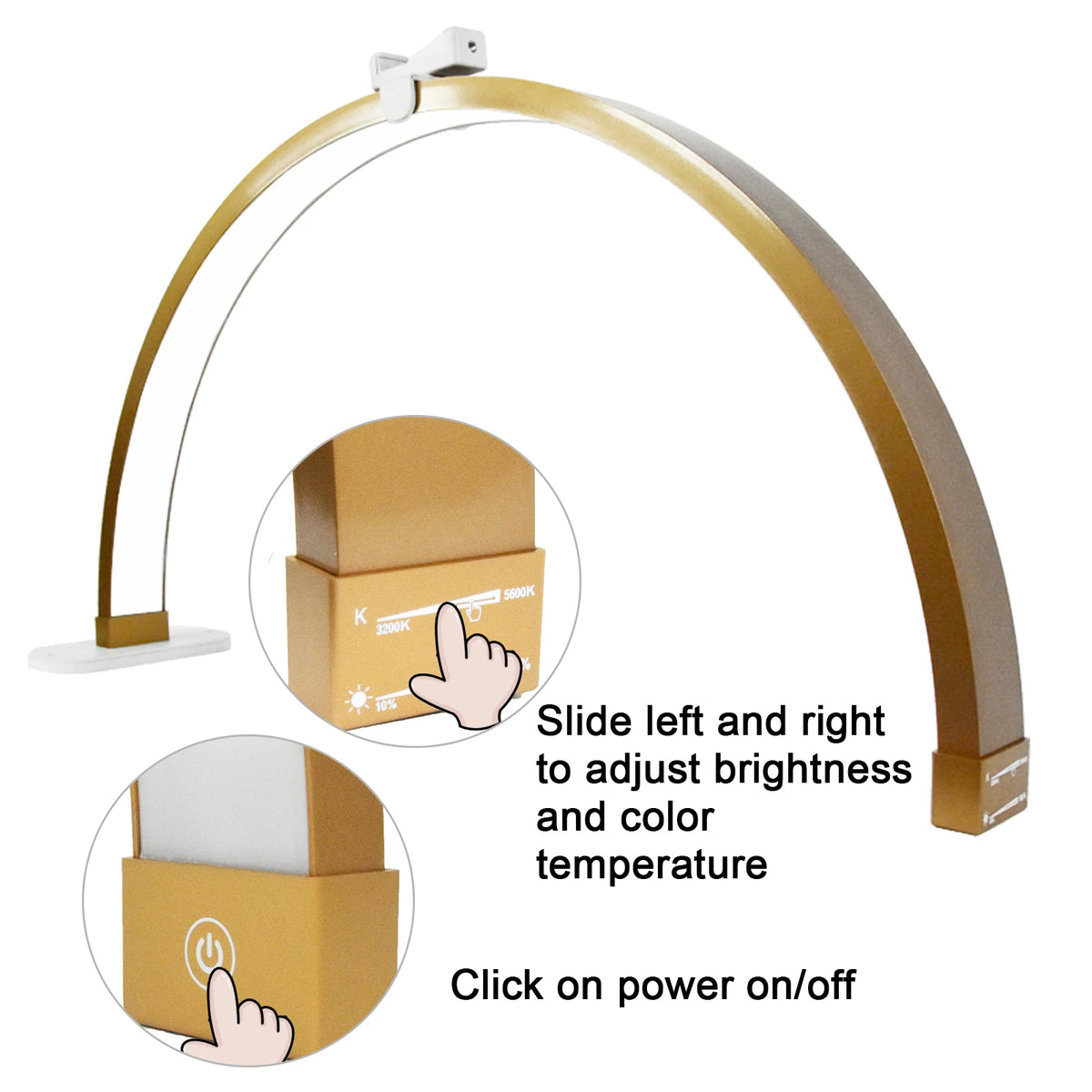 Professional Fosoto Adjustable Led Half Moon Nail Manicure Lamp