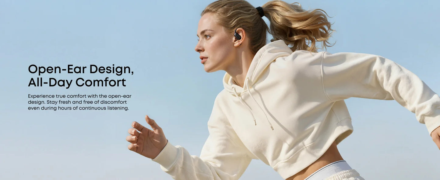 soundcore AeroFit 2 by Anker, Open-Ear Headphones, Real-Time Translation Earbuds, 4 Adjustable Positions (Refurbished)