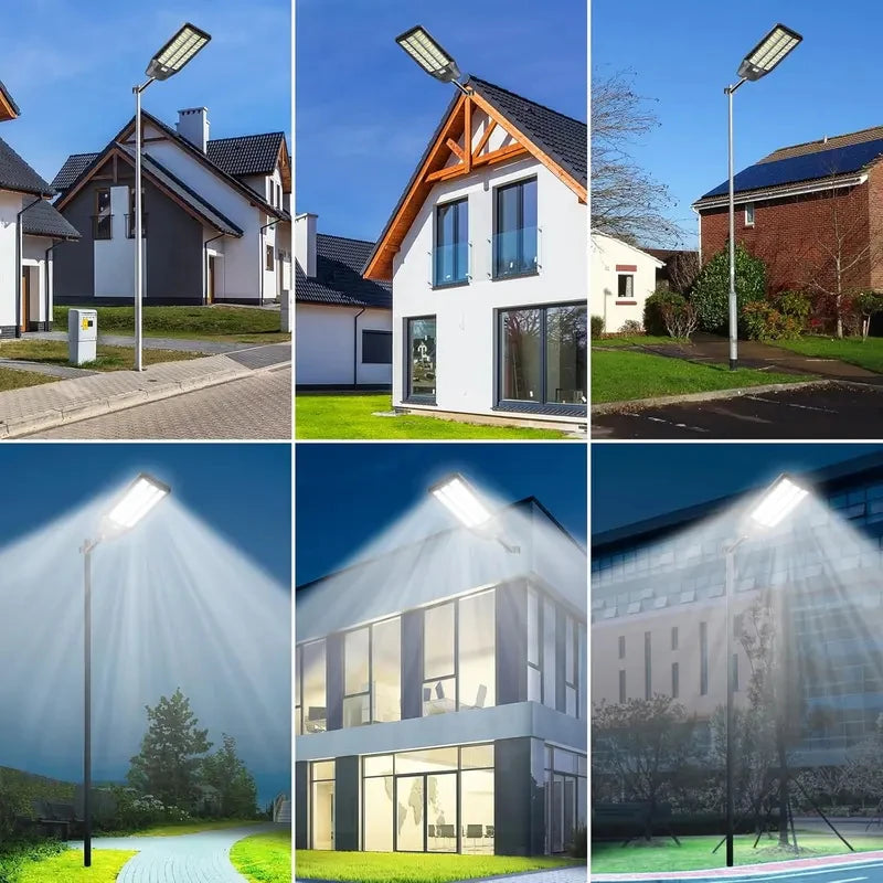 Solar Security Light Outdoor, Solar Street Light with Motion Sensor, Dusk to Dawn Auto Lighting, IP66 Waterproof LED Solar Powered Light for Yard Garden Driveway Porch Area Lighting, 3-Year Warranty