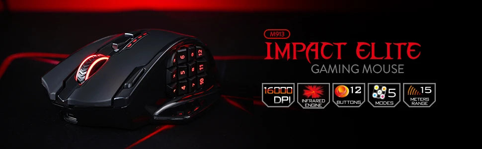 Redragon M913 Wireless Gaming Mouse With 16 Programmable Buttons