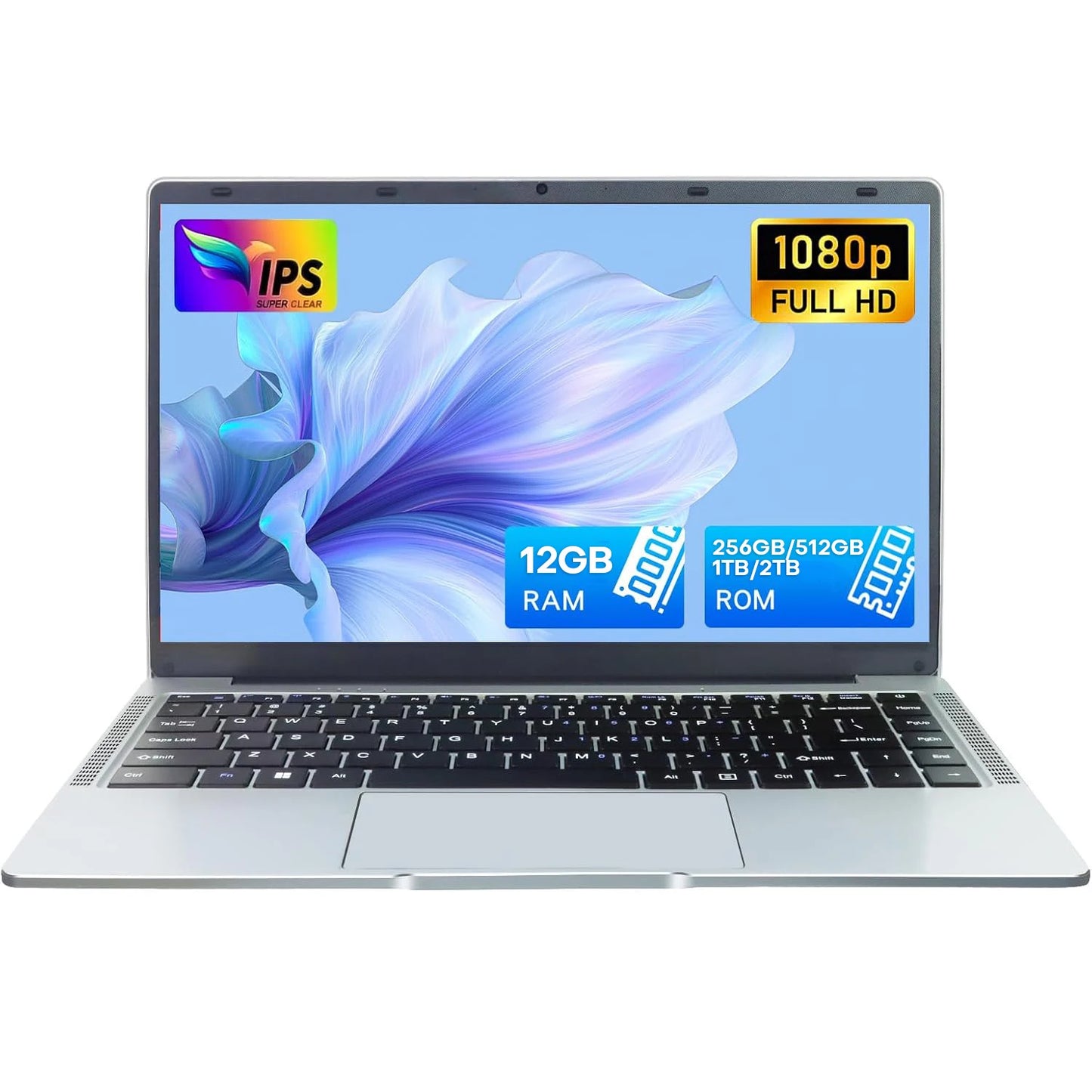Ultra Slim Windows 11 Pro Laptop Intel Atom A3950 12GB RAM 1TB or 2TB SSD