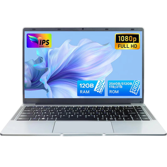 Ultra Slim Windows 11 Pro Laptop Intel Atom A3950 12GB RAM 1TB or 2TB SSD
