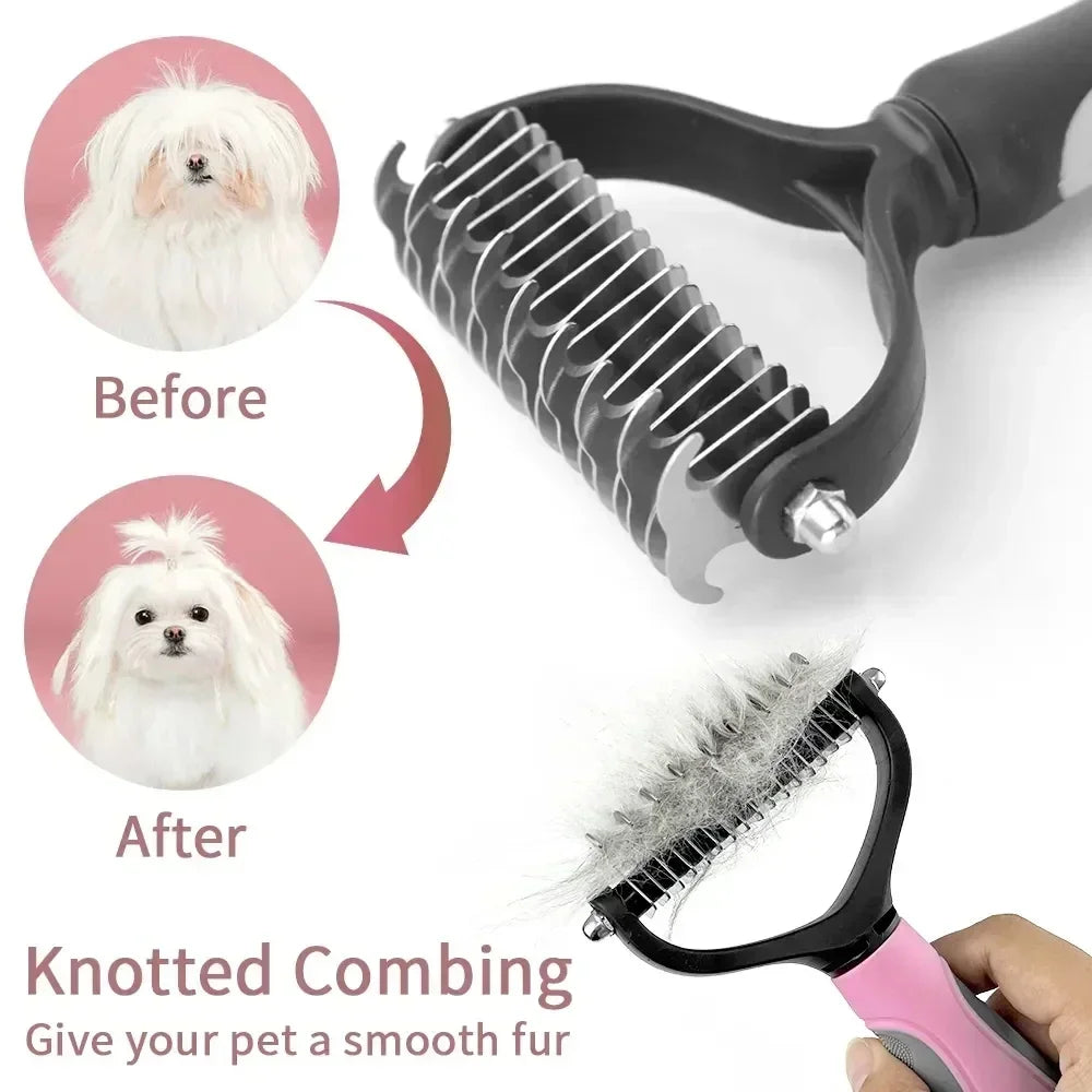 Premium Double Sided Pet Grooming Comb For Dogs And Cats