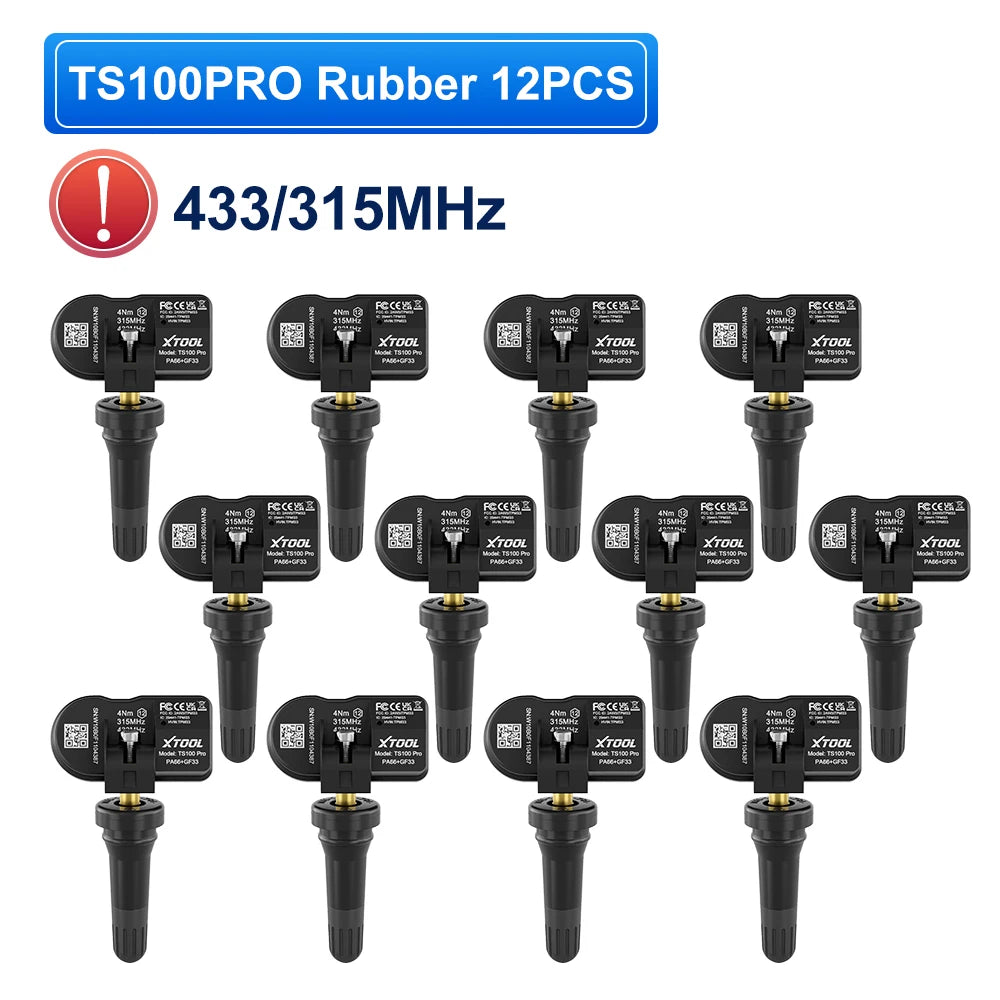 XTOOL TS100PRO Sensor Rubber Version 433MHz 315MHz Tire Repair Tool TPMS Scanner Pressure Monitor Tester Work on TP150 IP819TP