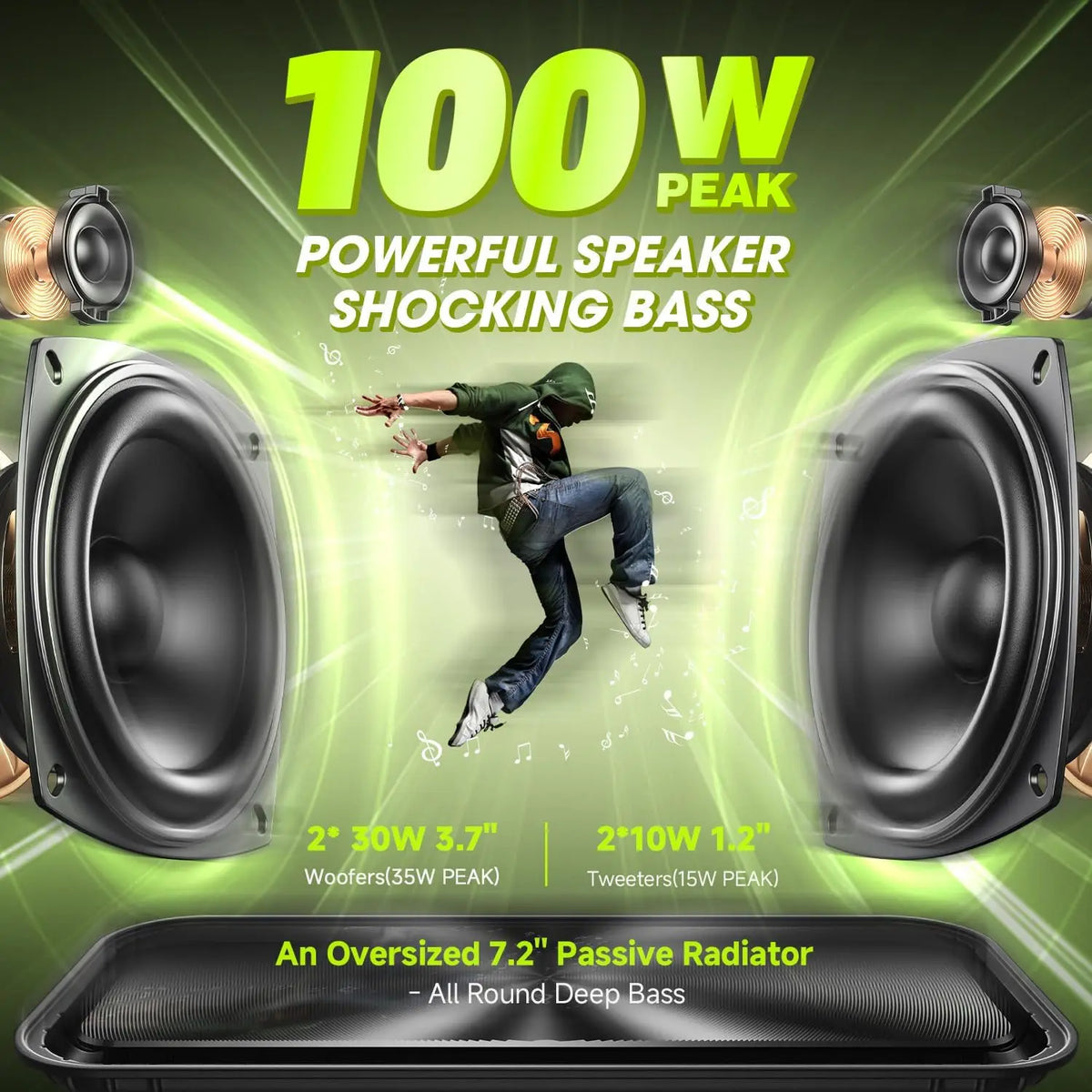 W-King D9-1 Portable Bluetooth Speaker With Waterproof Design And Bass
