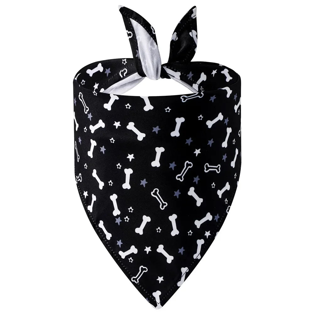 Adjustable Fruit Floral Dog Bandana Soft Washable Scarf