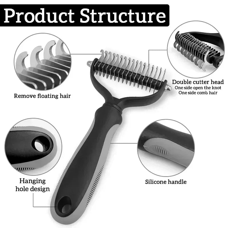 Premium Double Sided Pet Grooming Comb For Dogs And Cats